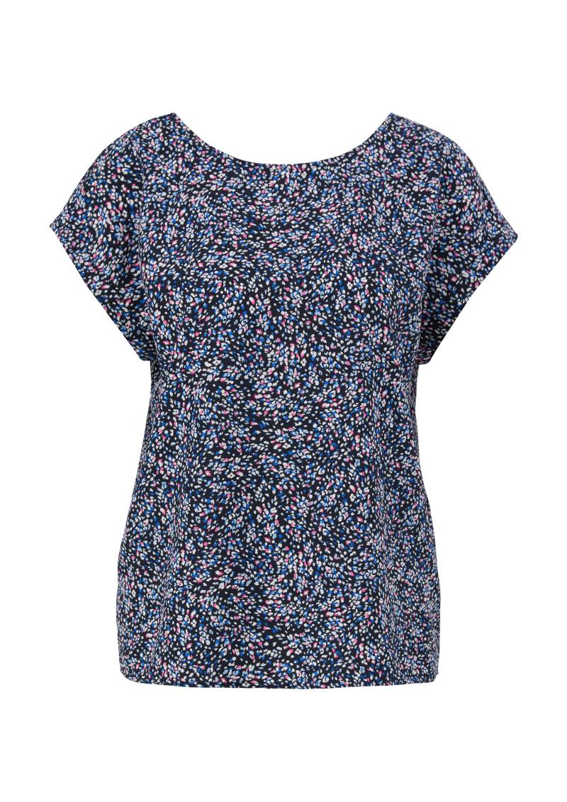 s.Oliver - Viskosebluse mit Rückenausschnitt, Damen, blau von s.Oliver