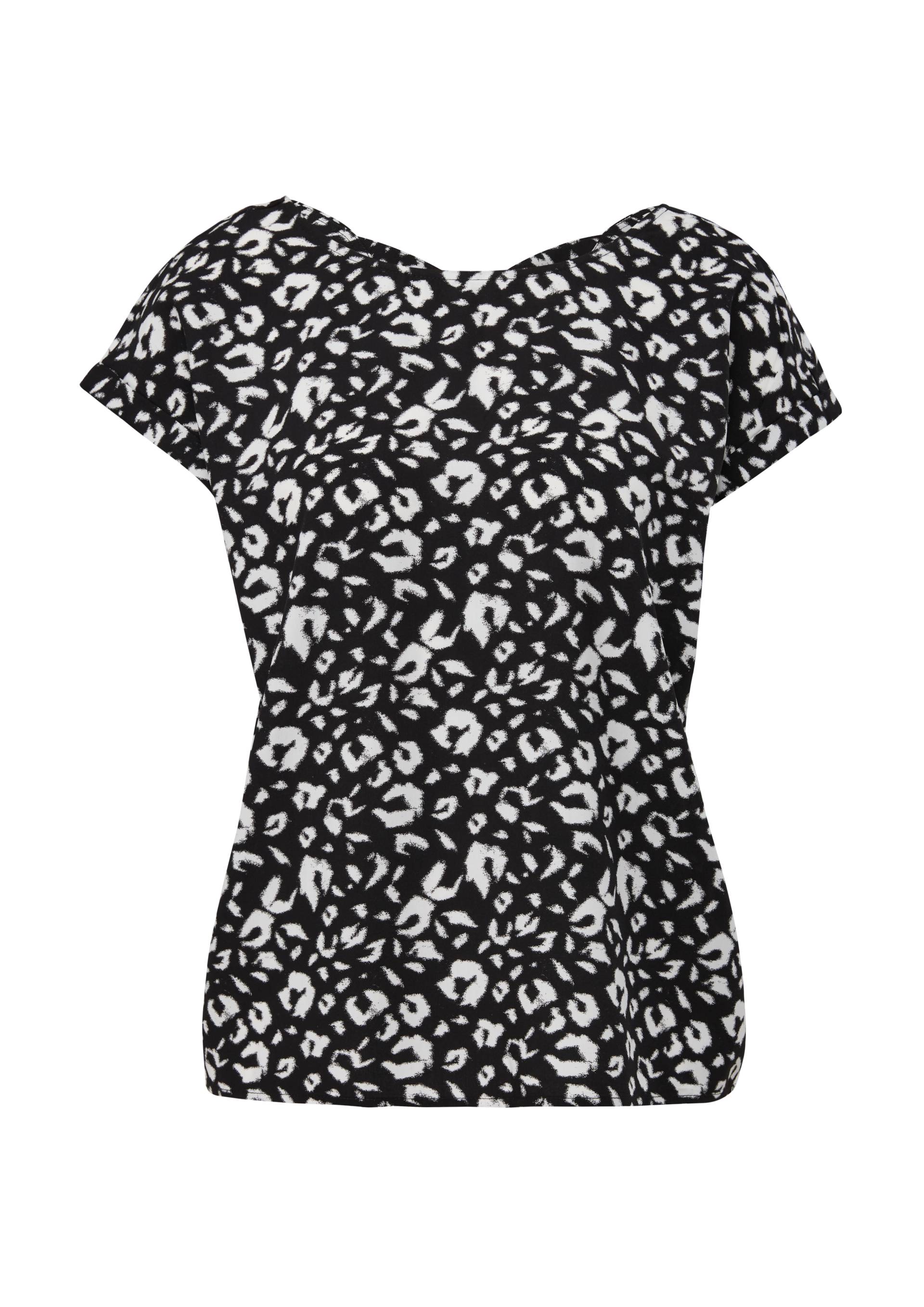 s.Oliver - Viskosebluse mit Rückenausschnitt, Damen, schwarz von s.Oliver