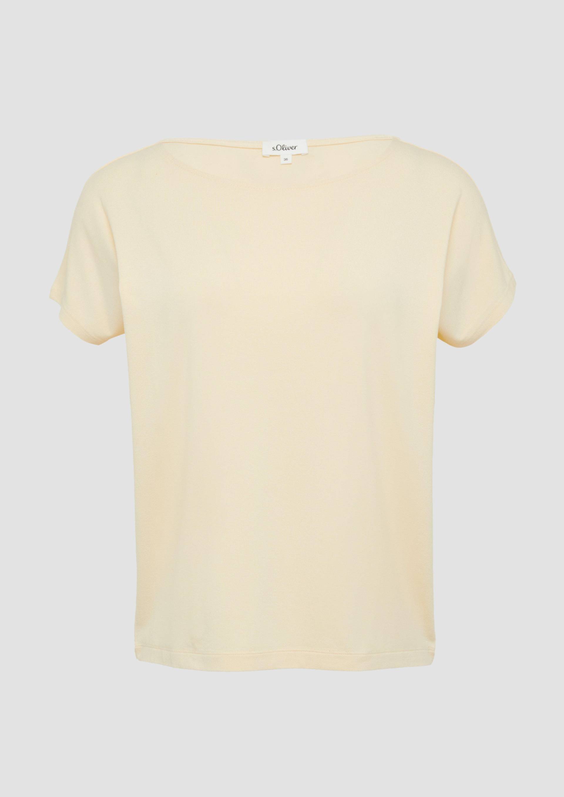s.Oliver - Viskosemix-T-Shirt im Relaxed Fit, Damen, gelb von s.Oliver