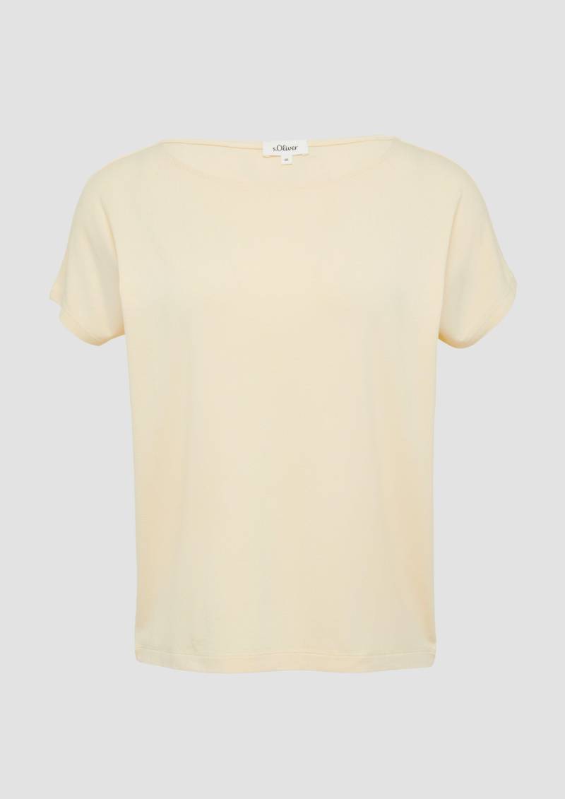 s.Oliver - Viskosemix-T-Shirt im Relaxed Fit, Damen, gelb von s.Oliver