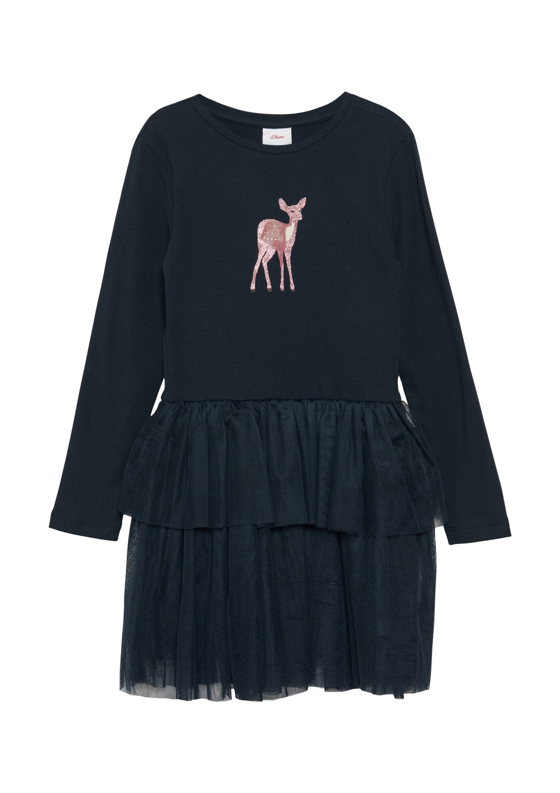 s.Oliver - Volantkleid mit Glitzerprint, Kinder, blau s.Oliver - Volantkleid mit Glitzerprint, Kinder, blau von s.Oliver