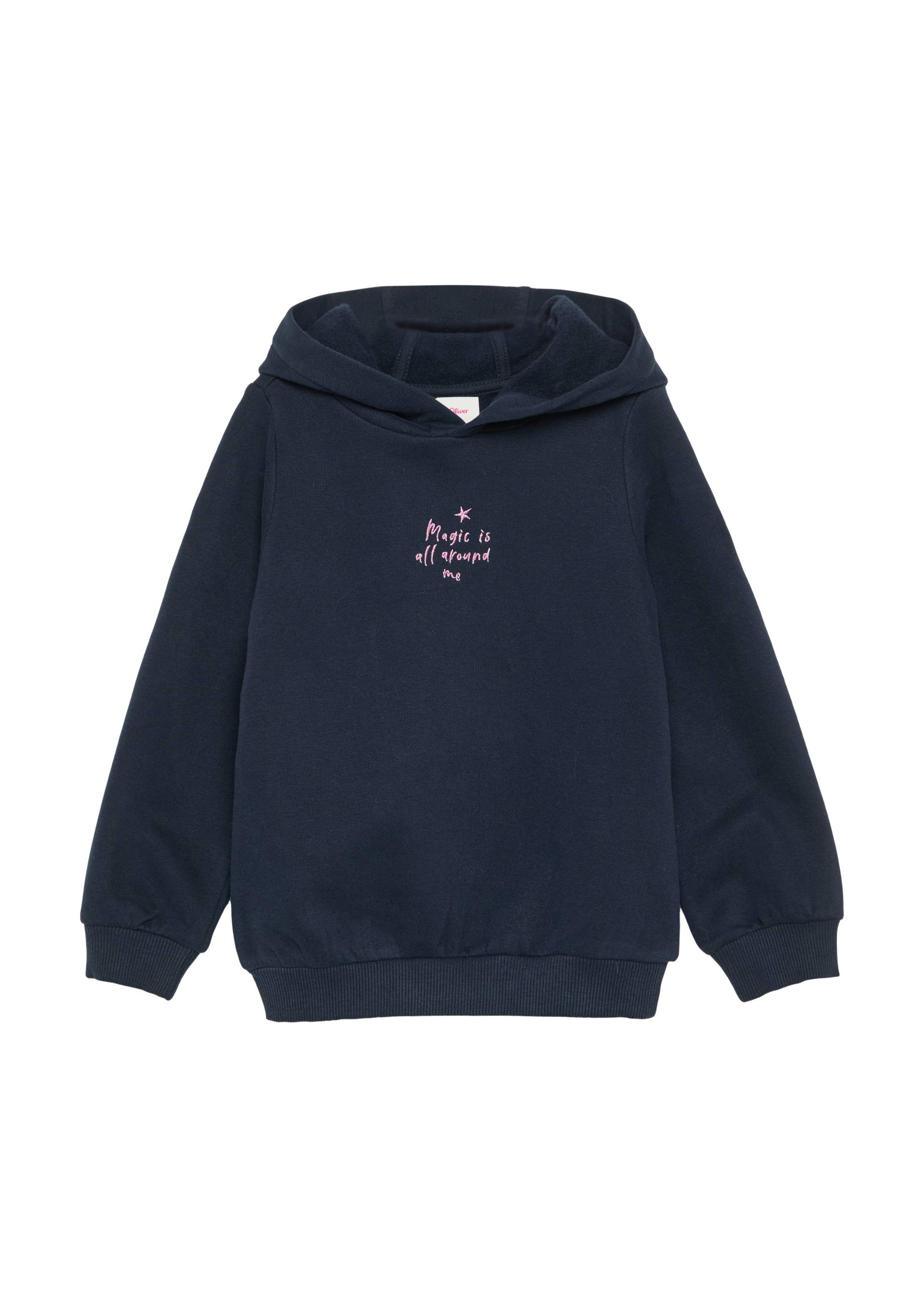 s.Oliver - Wärmender Hoodie mit Glitzer-Stickerei auf Front und Rücken, Kinder, blau s.Oliver - Wärmender Hoodie mit Glitzer-Stickerei auf Front und Rücken, Kinder, blau von s.Oliver