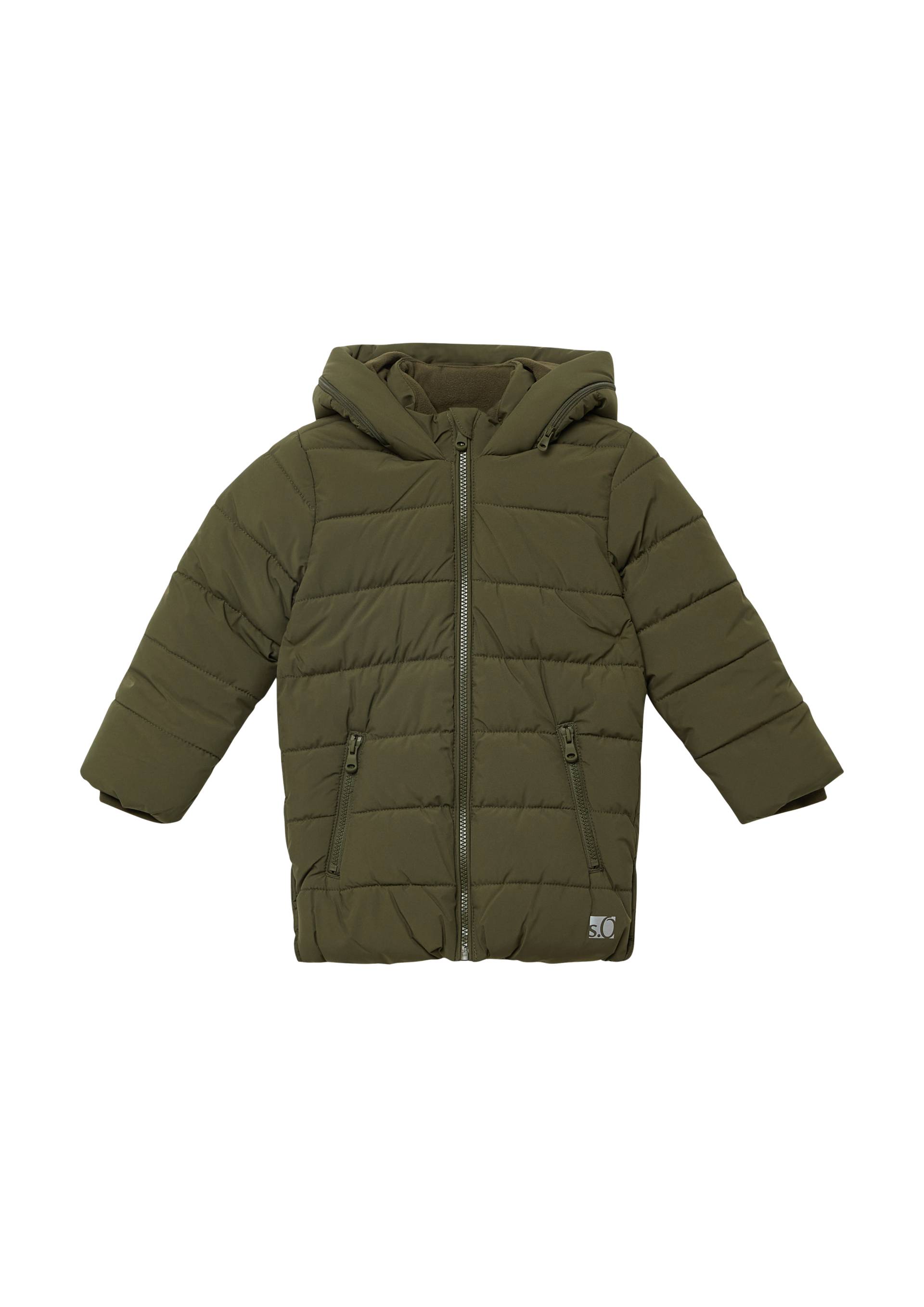 s.Oliver - Wärmender Steppmantel mit Print-Detail, Kinder, Grün von s.Oliver