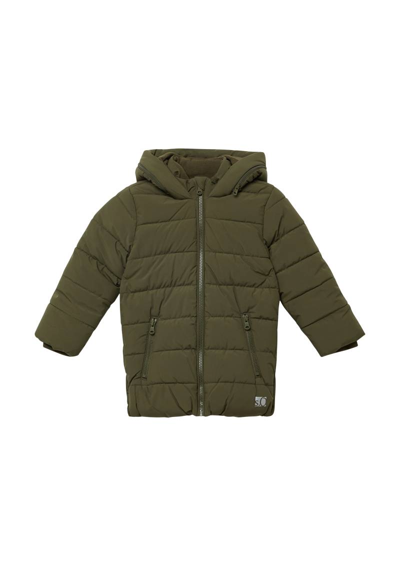 s.Oliver - Wärmender Steppmantel mit Print-Detail, Kinder, Grün von s.Oliver