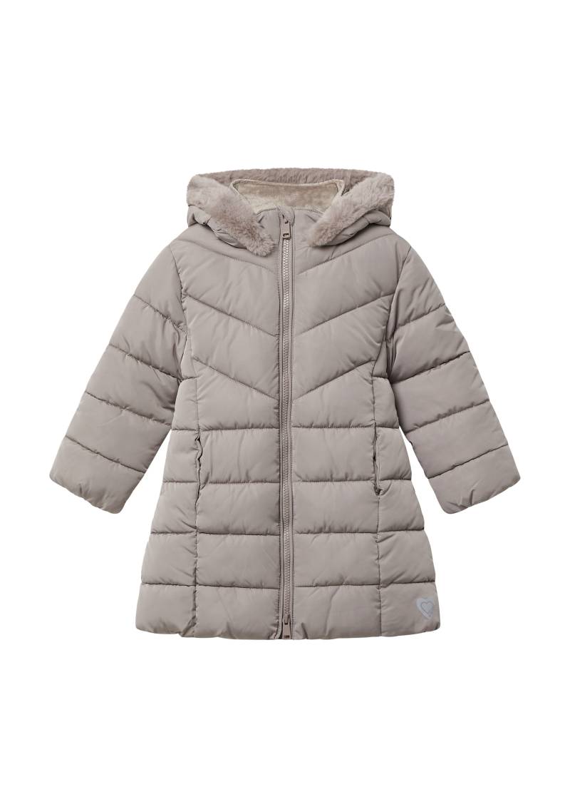 s.Oliver - Wärmender Steppmantel mit Teddyplüsch-Futter, Kinder, grau von s.Oliver