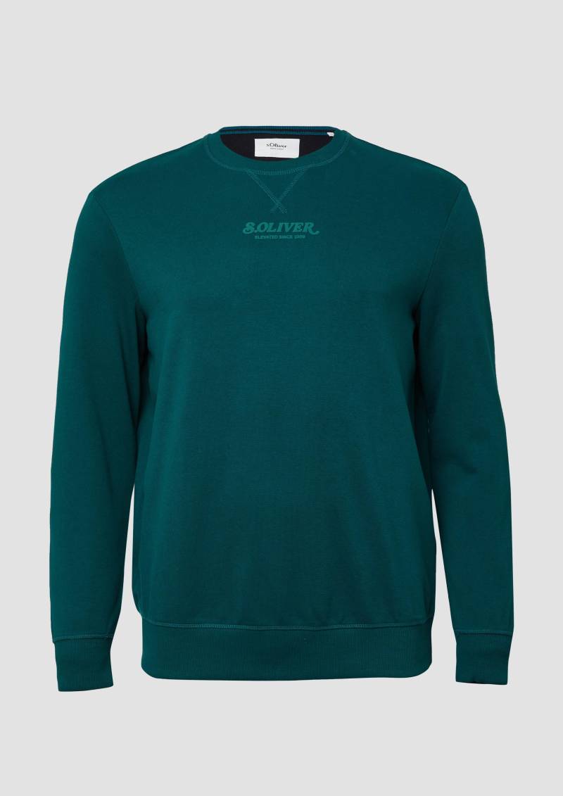 s.Oliver - Wärmendes Sweatshirt mit Logo-Artwork, Herren, grün von s.Oliver