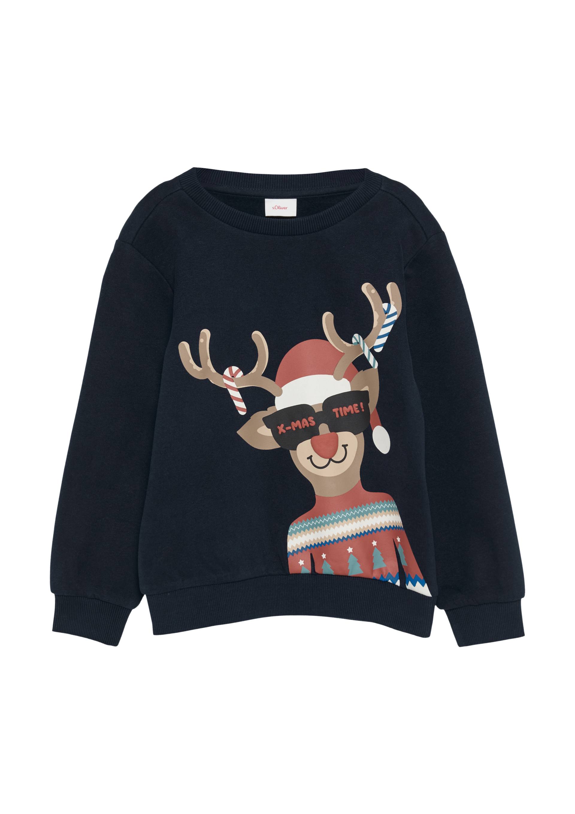 s.Oliver - Wärmendes Sweatshirt mit Weihnachtsmotiv, Kinder, blau s.Oliver - Wärmendes Sweatshirt mit Weihnachtsmotiv, Kinder, blau von s.Oliver