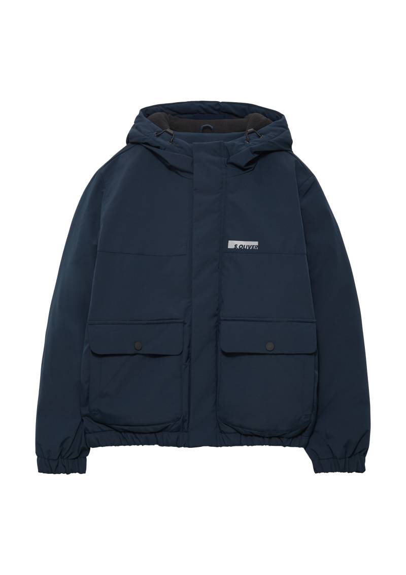s.Oliver - Warme Jacke mit Kapuze und großen Taschen, Jungen, blau von s.Oliver