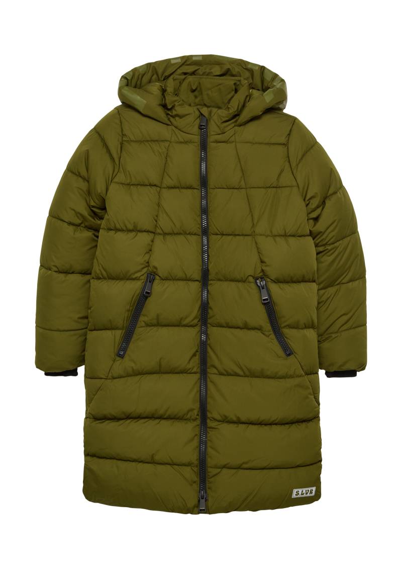 s.Oliver - Warmer Mantel im Loose Fit mit Zwei-Wege-Zipper, Mädchen, Grün von s.Oliver