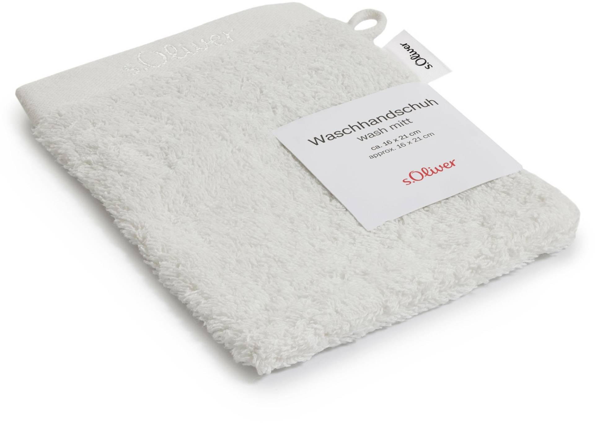s.Oliver Waschhandschuh "s.Oliver, Premium Qualität, 600 gr/m², auch als Sets erhältlich", (1 St., Waschlappen 16 x 21 cm), große Farbauswahl, auch als Duschtuch, Handtuch, Gästetuch von s.Oliver
