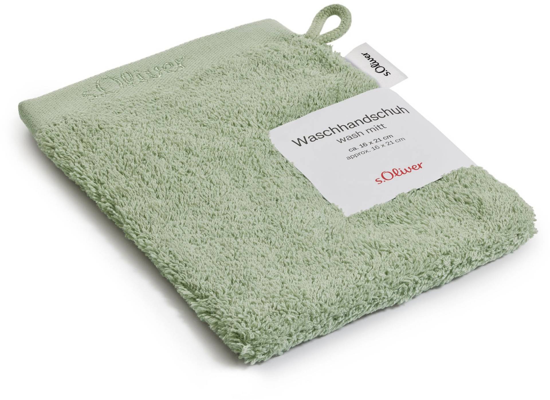 s.Oliver Waschhandschuh "s.Oliver, Premium Qualität, 600 gr/m², auch als Sets erhältlich", (1 St., Waschlappen 16 x 21 cm), große Farbauswahl, auch als Duschtuch, Handtuch, Gästetuch von s.Oliver