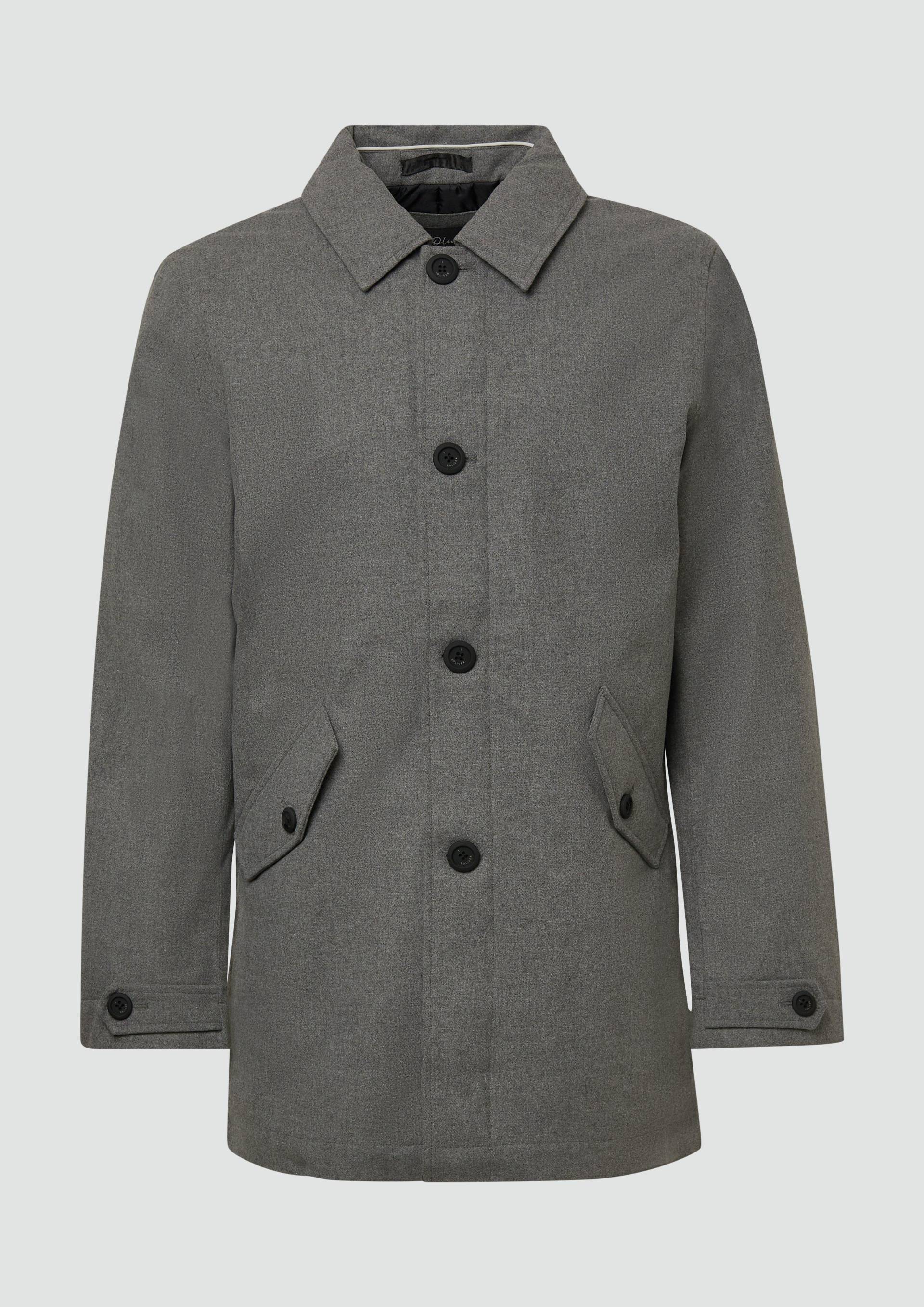 s.Oliver - Wasser- und winddichter Mantel in Woll-Optik, Herren, grau von s.Oliver