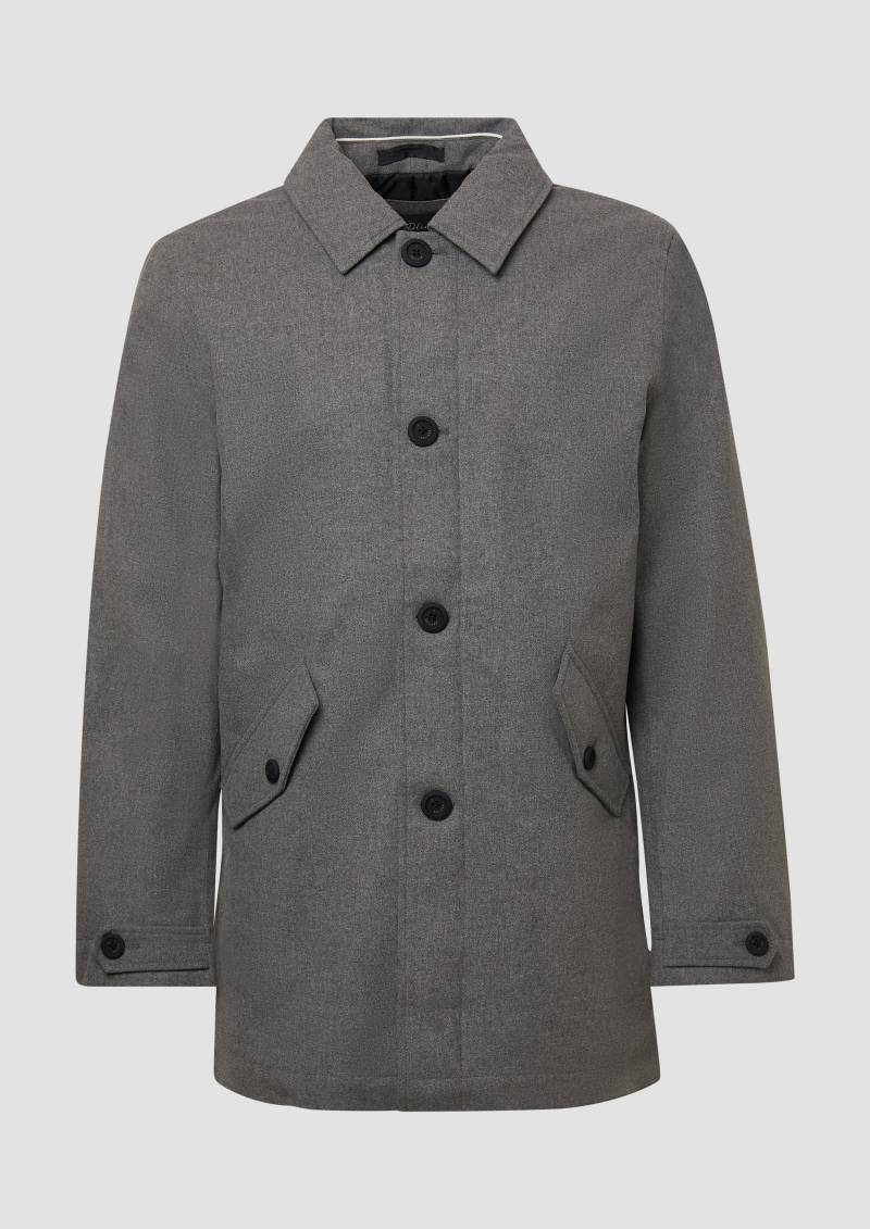 s.Oliver - Wasser- und winddichter Mantel in Woll-Optik, Herren, grau von s.Oliver