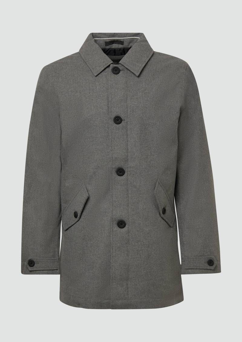 s.Oliver - Wasser- und winddichter Mantel in Woll-Optik, Herren, grau von s.Oliver