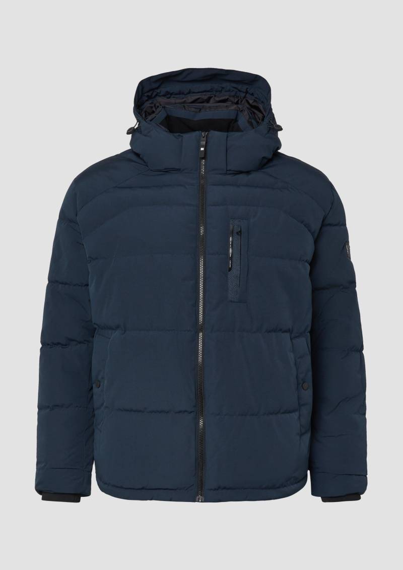 s.Oliver - Wasserabweisende Pufferjacke mit abnehmbarer Kapuze, Herren, blau von s.Oliver