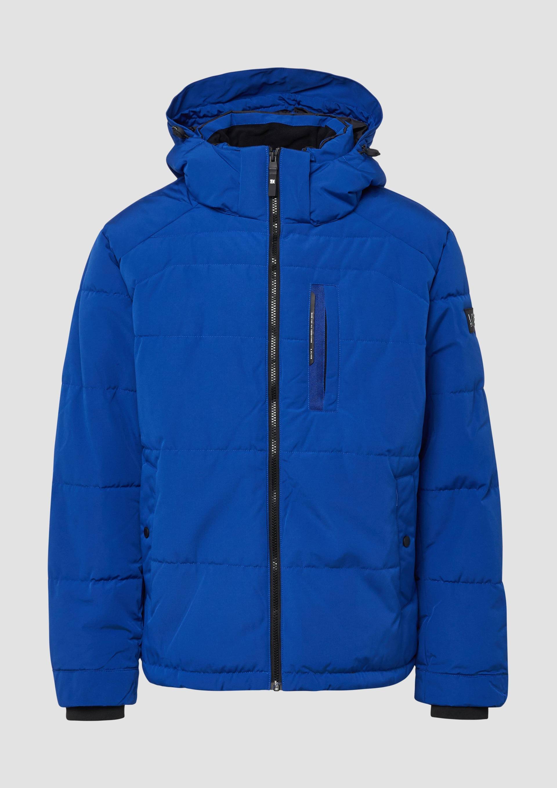s.Oliver - Wasserabweisende Pufferjacke mit abnehmbarer Kapuze, Herren, blau von s.Oliver