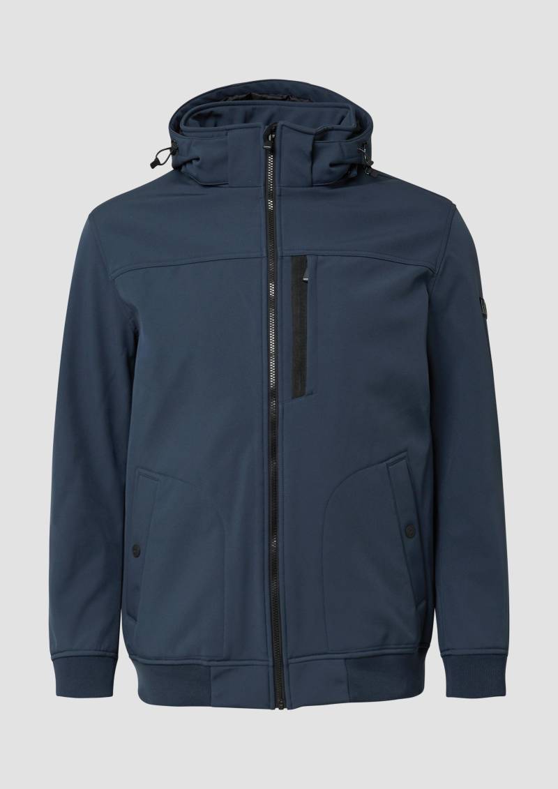 s.Oliver - Wasserabweisende Softshell-Jacke mit abnehmbarer Kapuze, Herren, blau s.Oliver - Wasserabweisende Softshell-Jacke mit abnehmbarer Kapuze, Herren, blau von s.Oliver