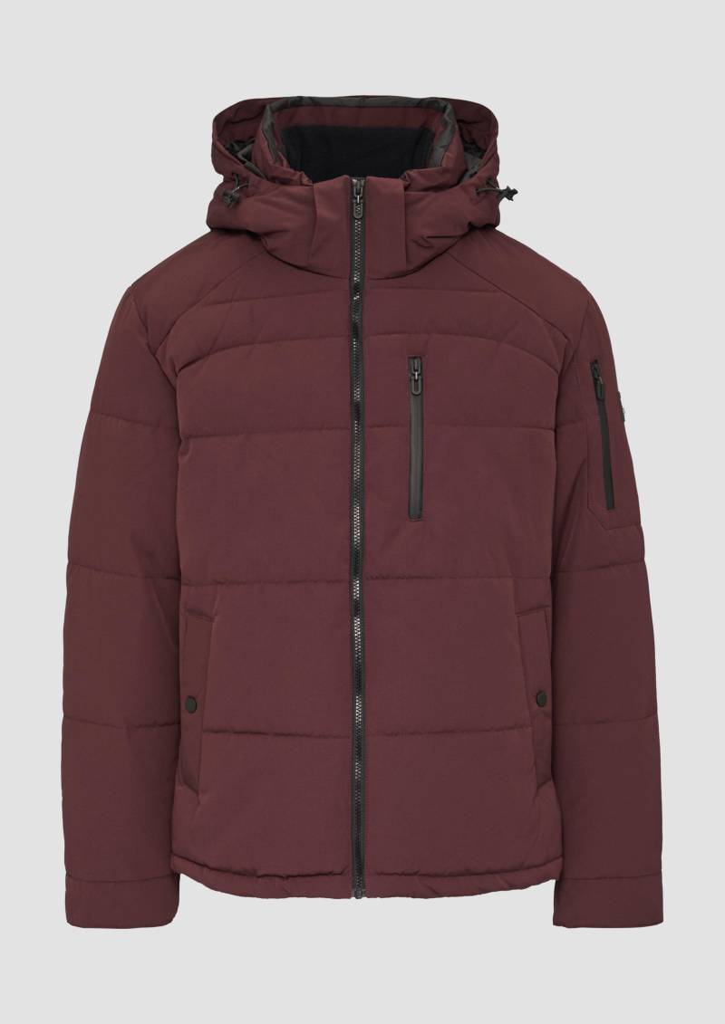 s.Oliver - Wasserabweisende Steppjacke mit abnehmbarer Kapuze, Herren, rot von s.Oliver