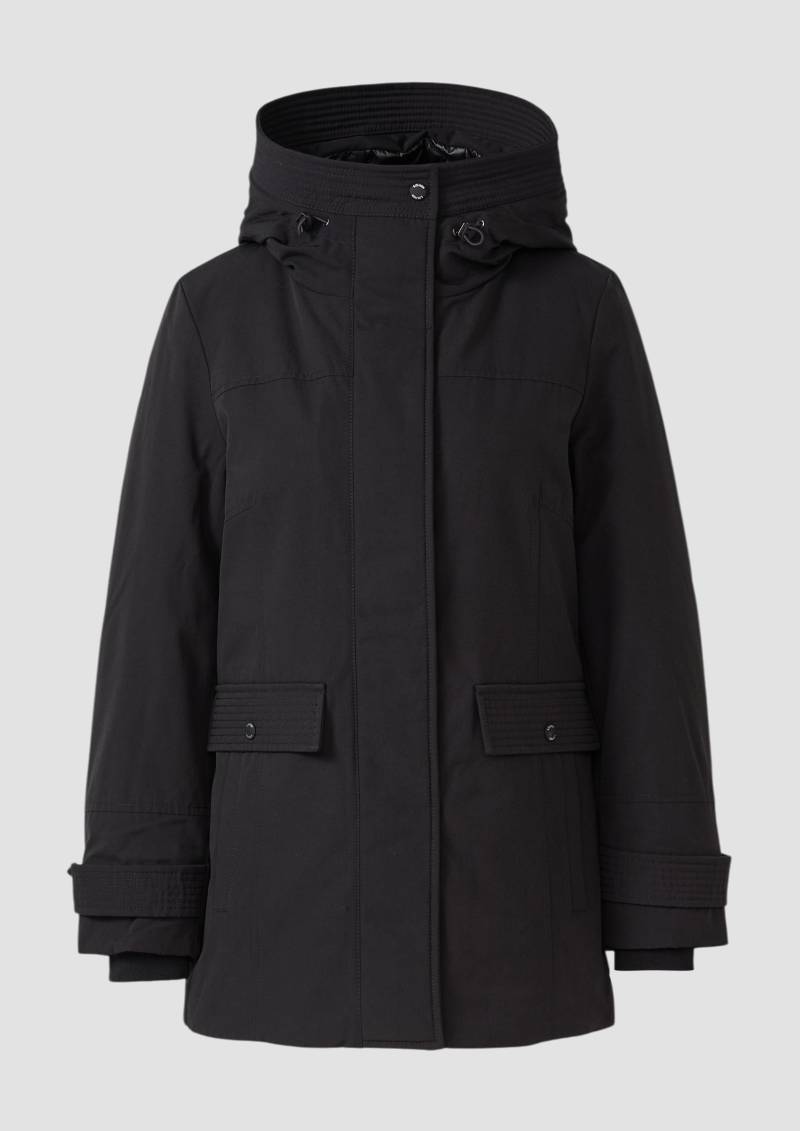 s.Oliver - Wasserabweisender Parka mit Eingrifftaschen, Damen, schwarz von s.Oliver