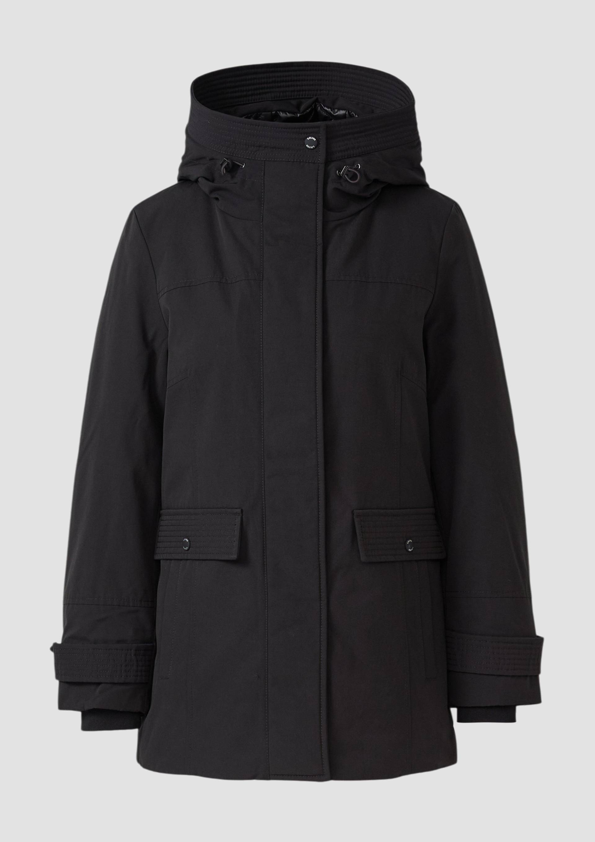 s.Oliver - Wasserabweisender Parka mit Eingrifftaschen, Damen, schwarz von s.Oliver