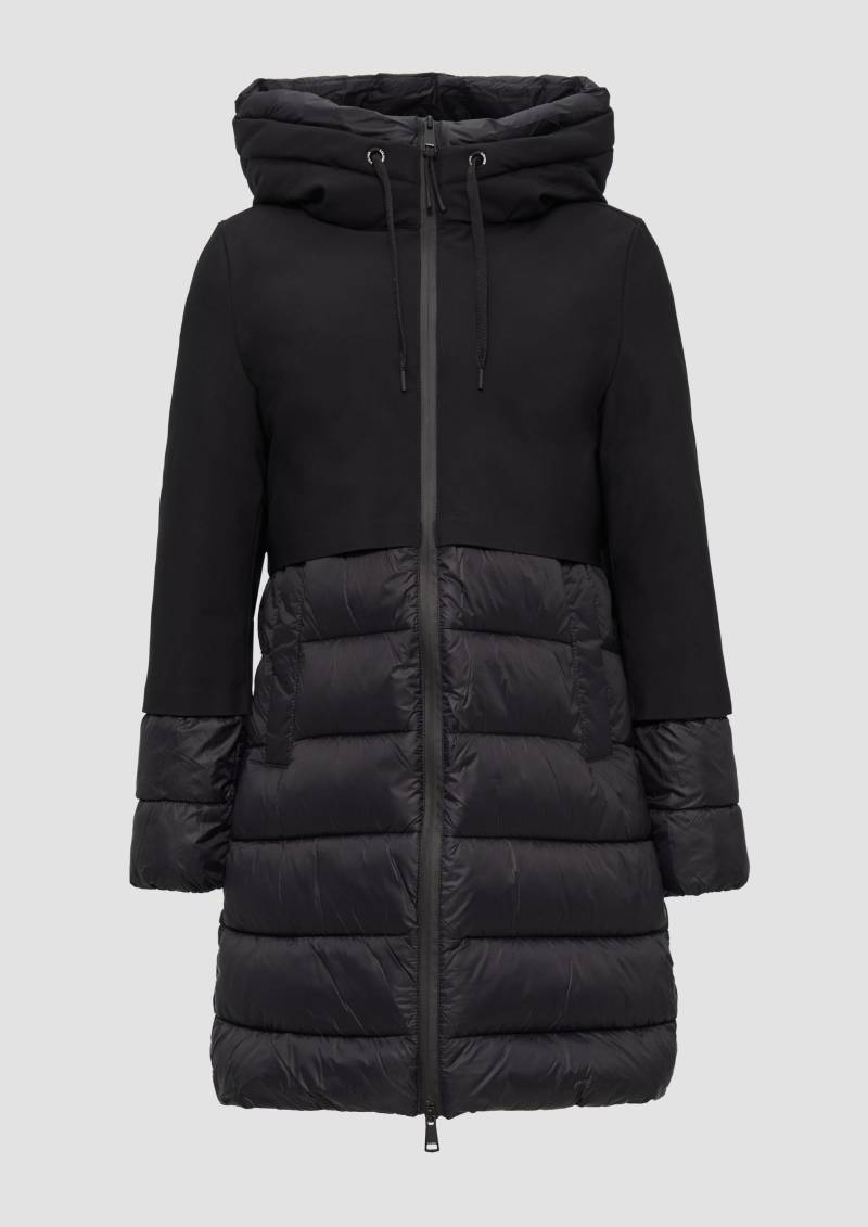 s.Oliver - Wasserabweisender Puffermantel mit Smart-Heat-Funktion, Damen, schwarz von s.Oliver
