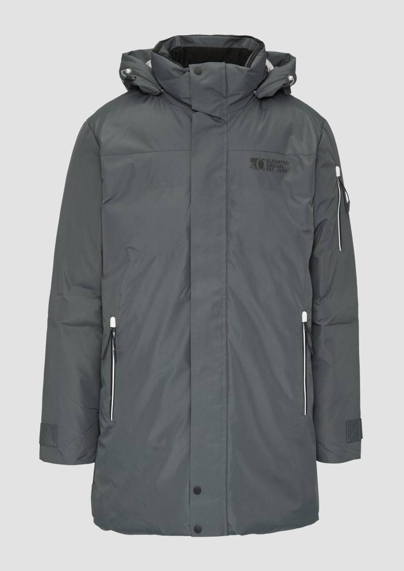 s.Oliver - Wasserabweisender wattierter Parka mit Kontrast-Details, Herren, grau s.Oliver - Wasserabweisender wattierter Parka mit Kontrast-Details, Herren, grau von s.Oliver