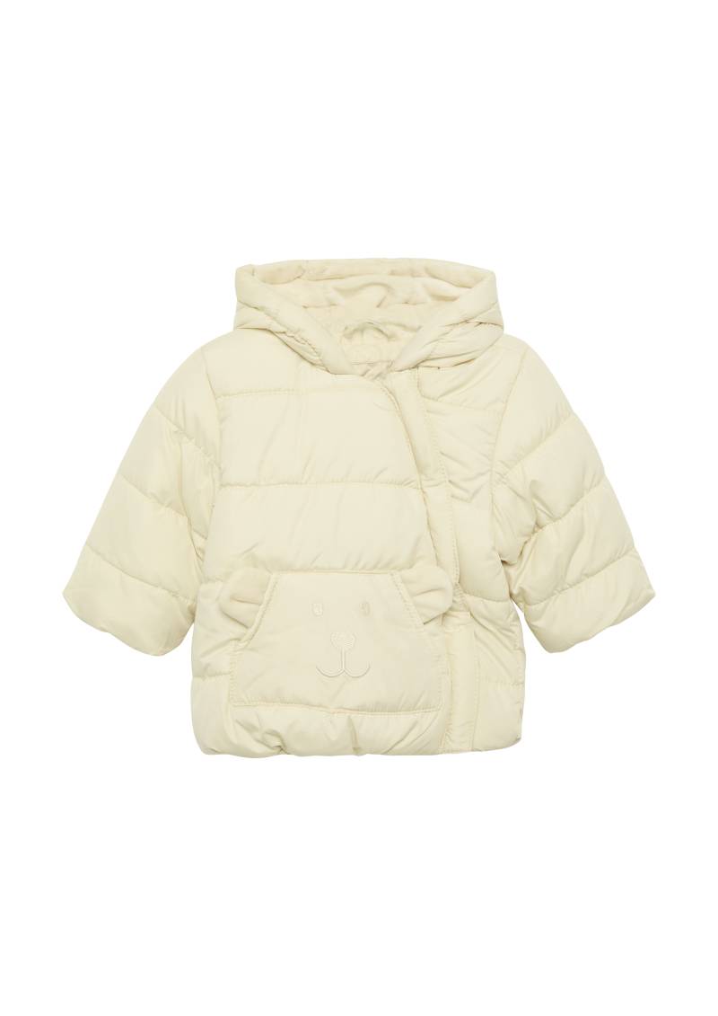 s.Oliver - Wattierte Jacke mit Fleece-Futter und Bären-Motiv, Babys, Beige von s.Oliver