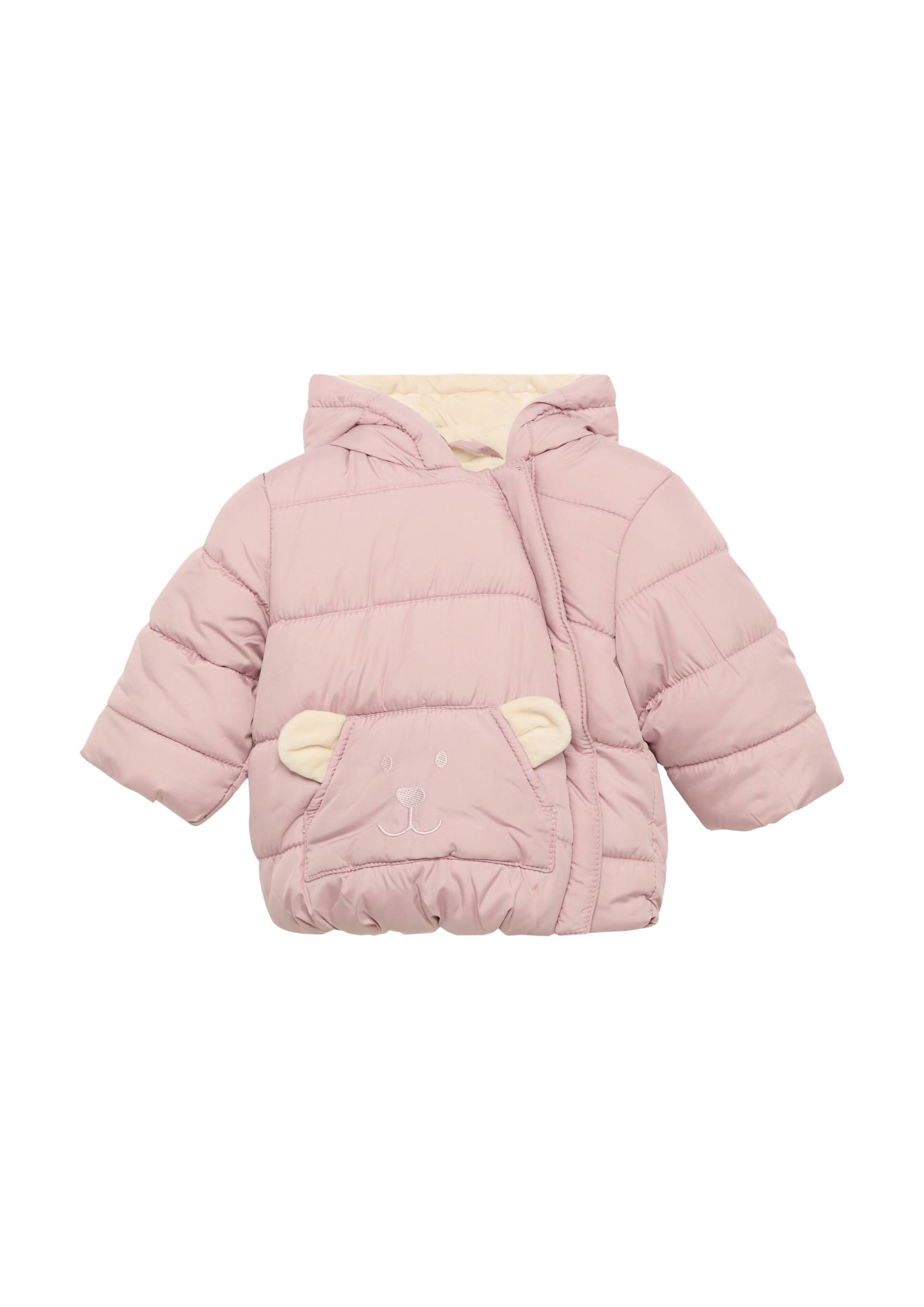 s.Oliver - Wattierte Jacke mit Fleece-Futter und Bären-Motiv, Babys, Rosa von s.Oliver