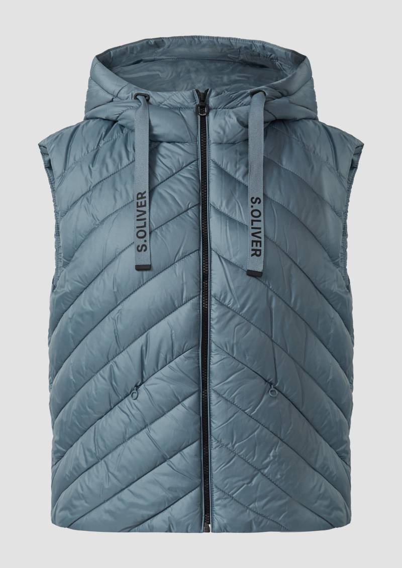 s.Oliver - Wattierte Steppweste im Relaxed Fit, Damen, Blau von s.Oliver