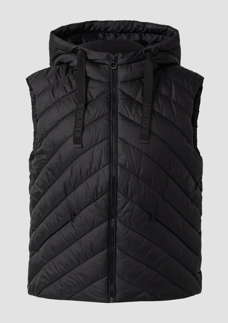 s.Oliver - Wattierte Steppweste im Relaxed Fit, Damen, schwarz von s.Oliver