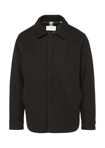 s.Oliver Wattiertes Overshirt in Woll-Optik Dunkelbraun XXL von s.Oliver