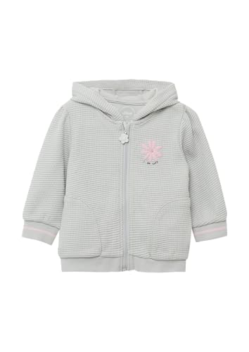s.Oliver Weiche Kapuzen-Sweatjacke mit Waffelstruktur hellgrau 80 von s.Oliver
