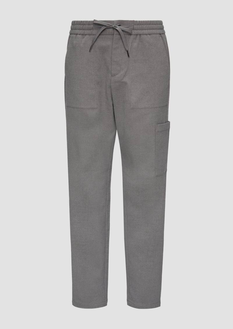 s.Oliver - Weiche Relaxed-Jogpants mit Tapered Leg, Damen, grau von s.Oliver