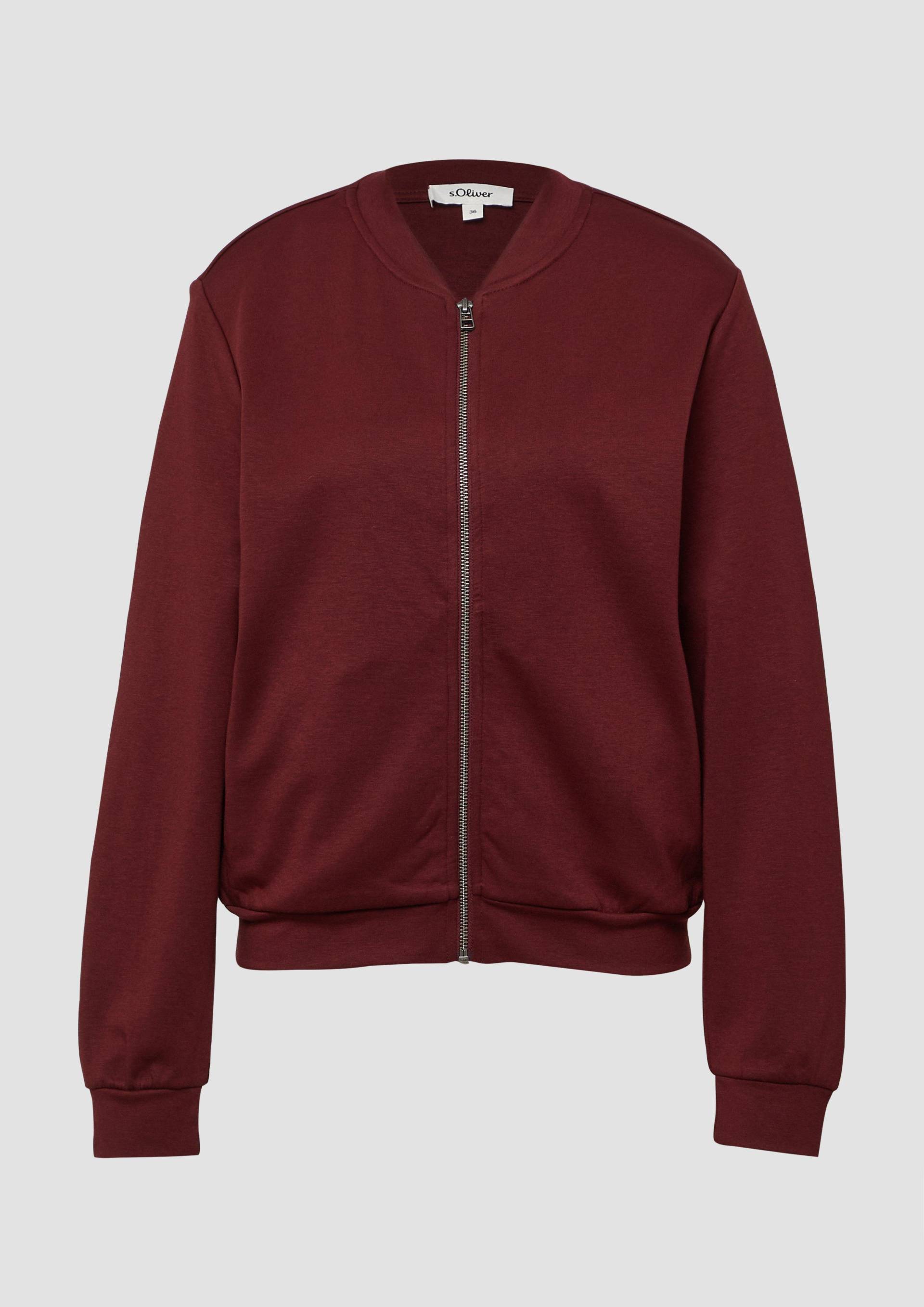 s.Oliver - Weicher Interlock-Blouson mit Eingrifftaschen, Damen, rot von s.Oliver
