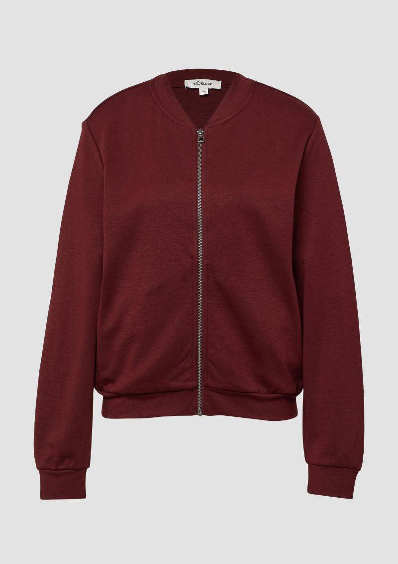 s.Oliver - Weicher Interlock-Blouson mit Eingrifftaschen, Damen, rot von s.Oliver