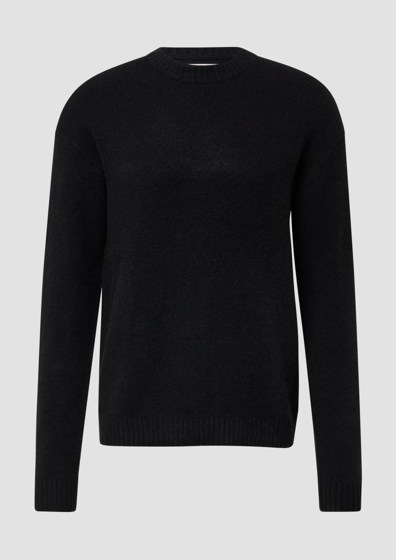 s.Oliver - Weicher Relaxed-Fit-Pullover aus Wollmix, Herren, schwarz von s.Oliver