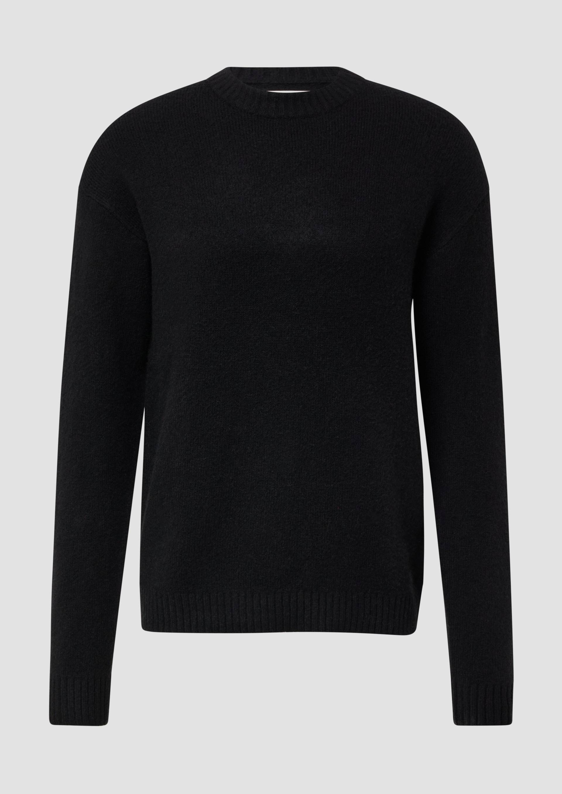 s.Oliver - Weicher Relaxed-Fit-Pullover aus Wollmix, Herren, schwarz von s.Oliver