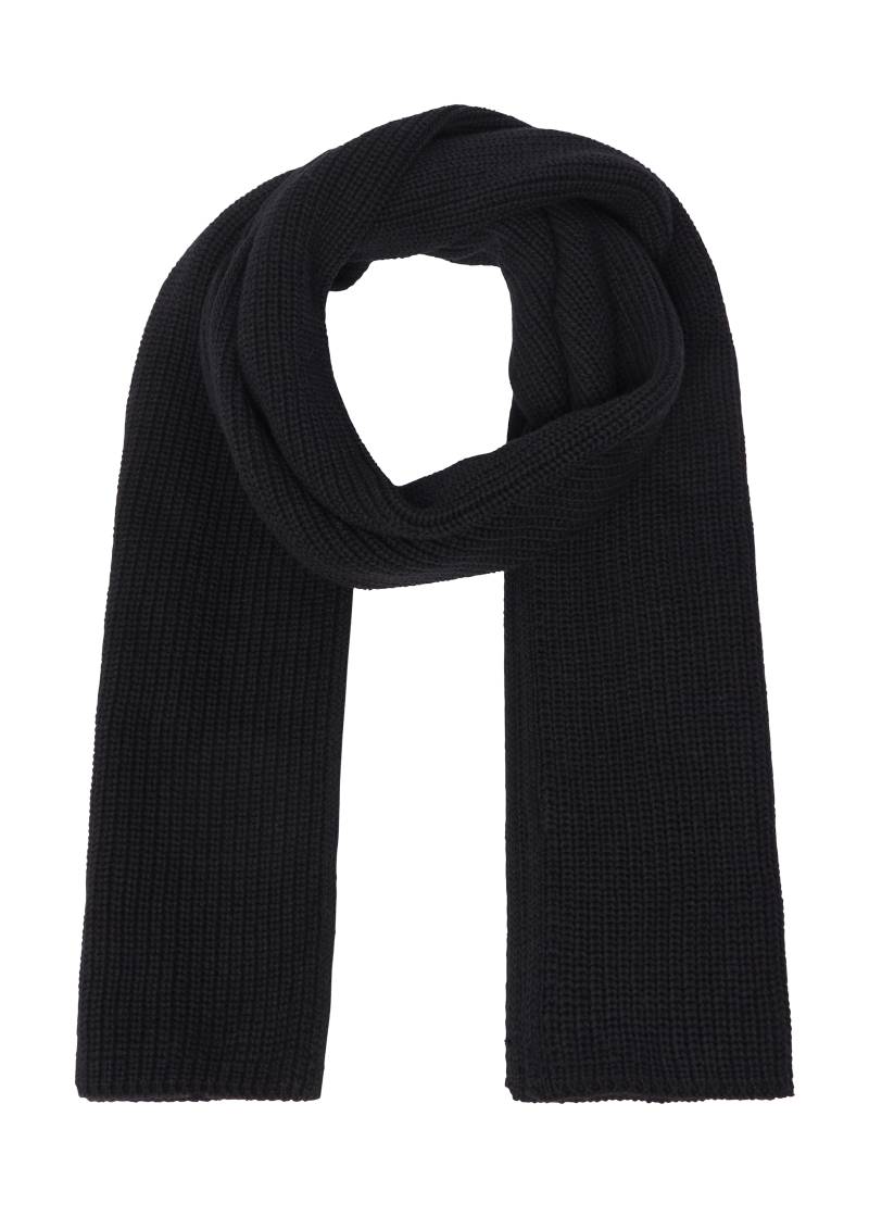 s.Oliver - Weicher Schal aus Grobstrick, Herren, schwarz von s.Oliver