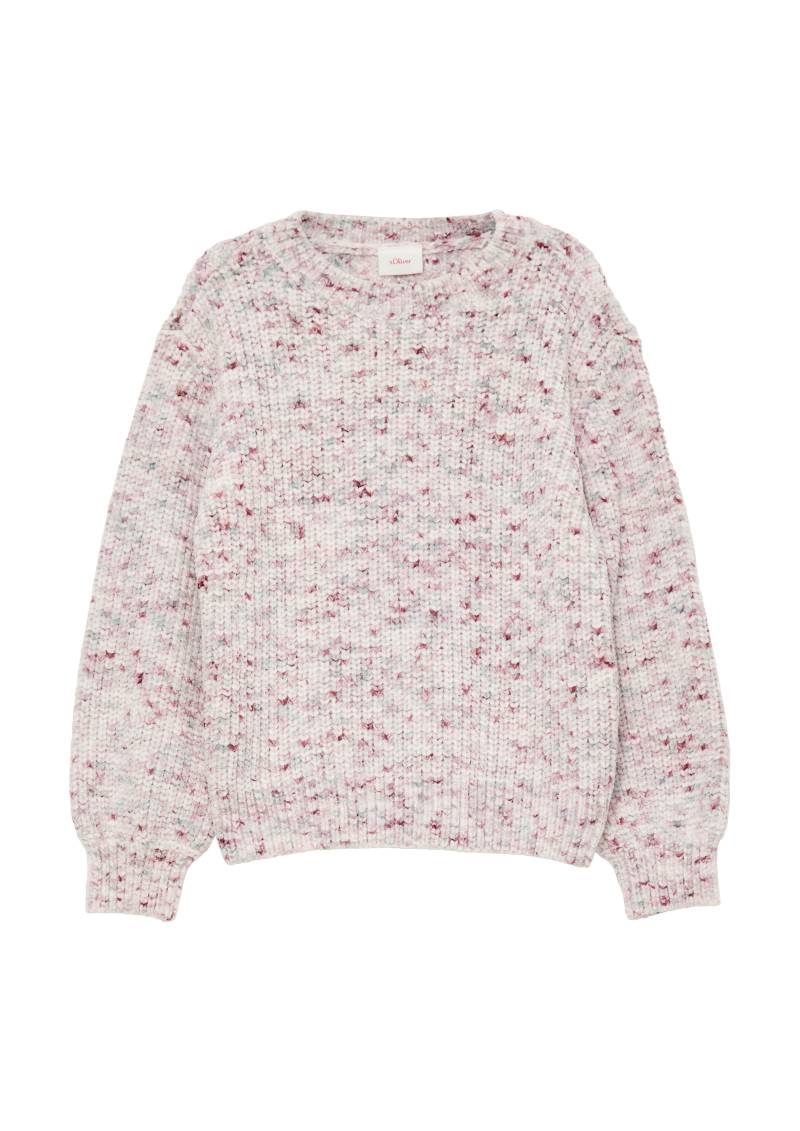 s.Oliver - Weicher Strickpullover im Relaxed Fit, Kinder, mehrfarbig|pink von s.Oliver