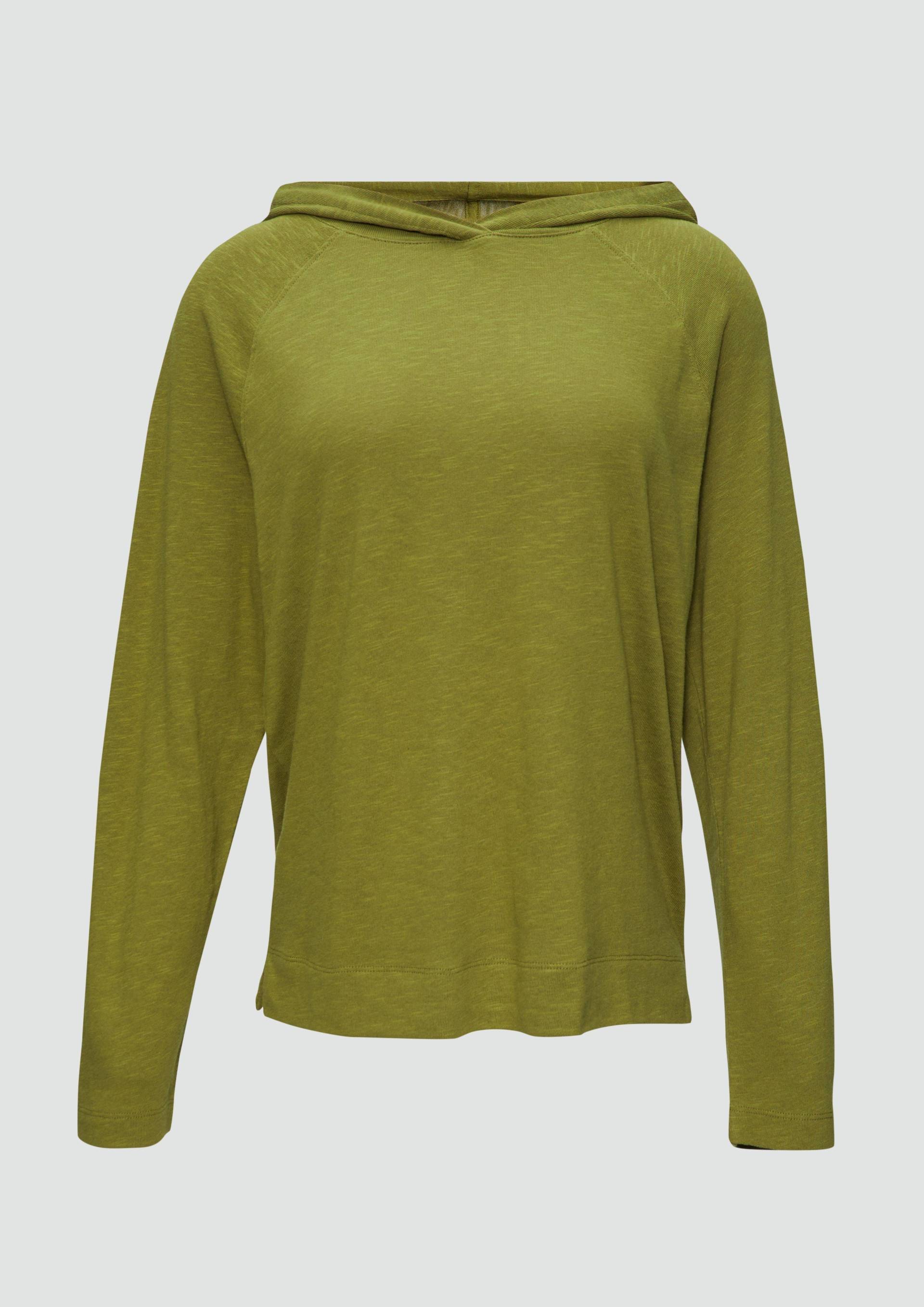 s.Oliver - Weiches Jerseyshirt mit Flammgarnstruktur, Damen, grün von s.Oliver