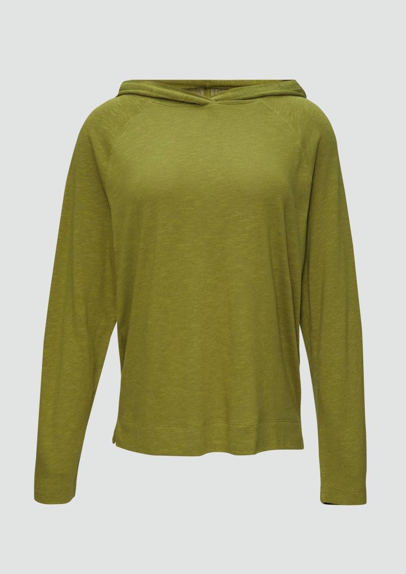 s.Oliver - Weiches Jerseyshirt mit Flammgarnstruktur, Damen, grün von s.Oliver