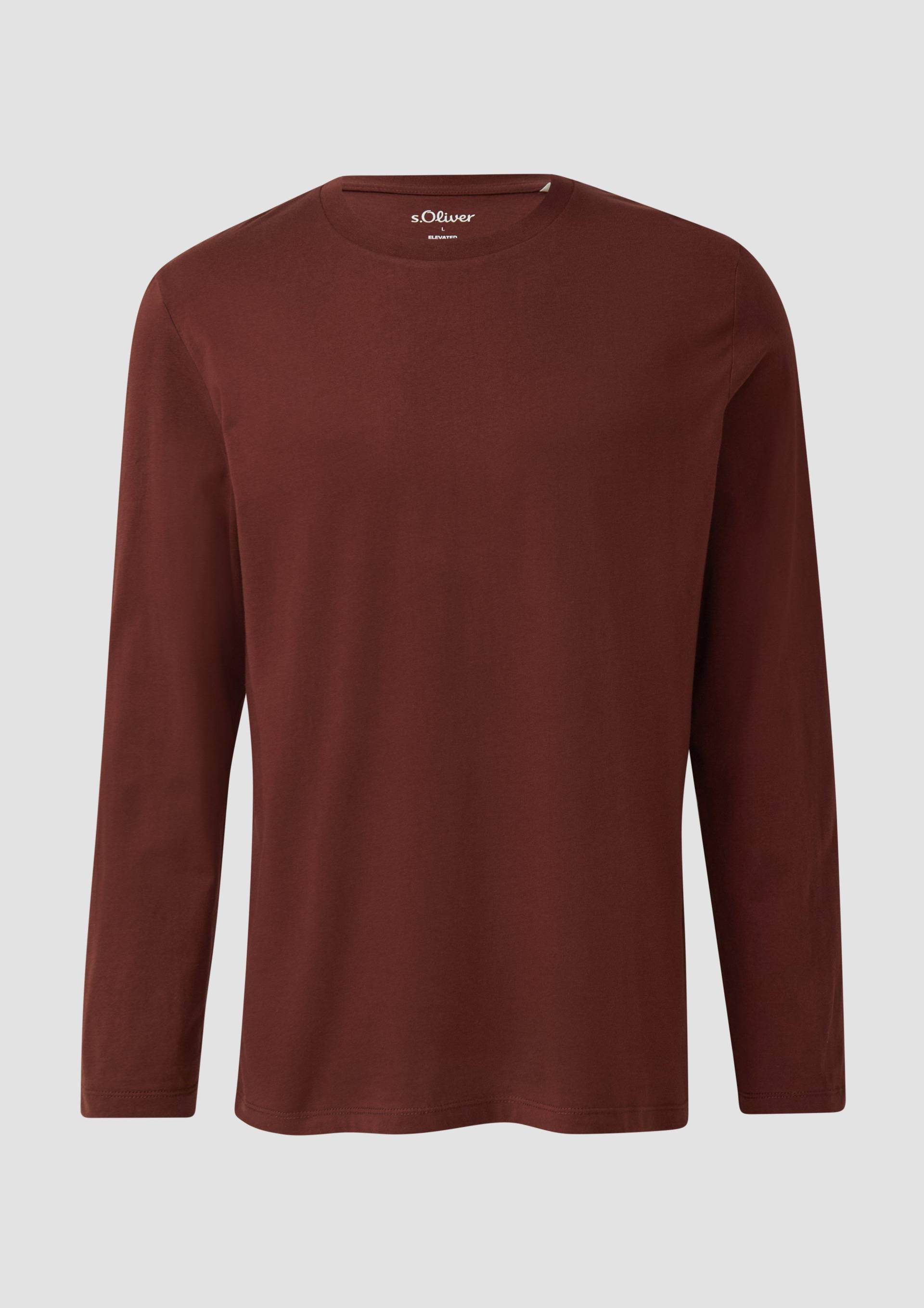 s.Oliver - Weiches Langarmshirt aus Baumwolle, Herren, rot von s.Oliver