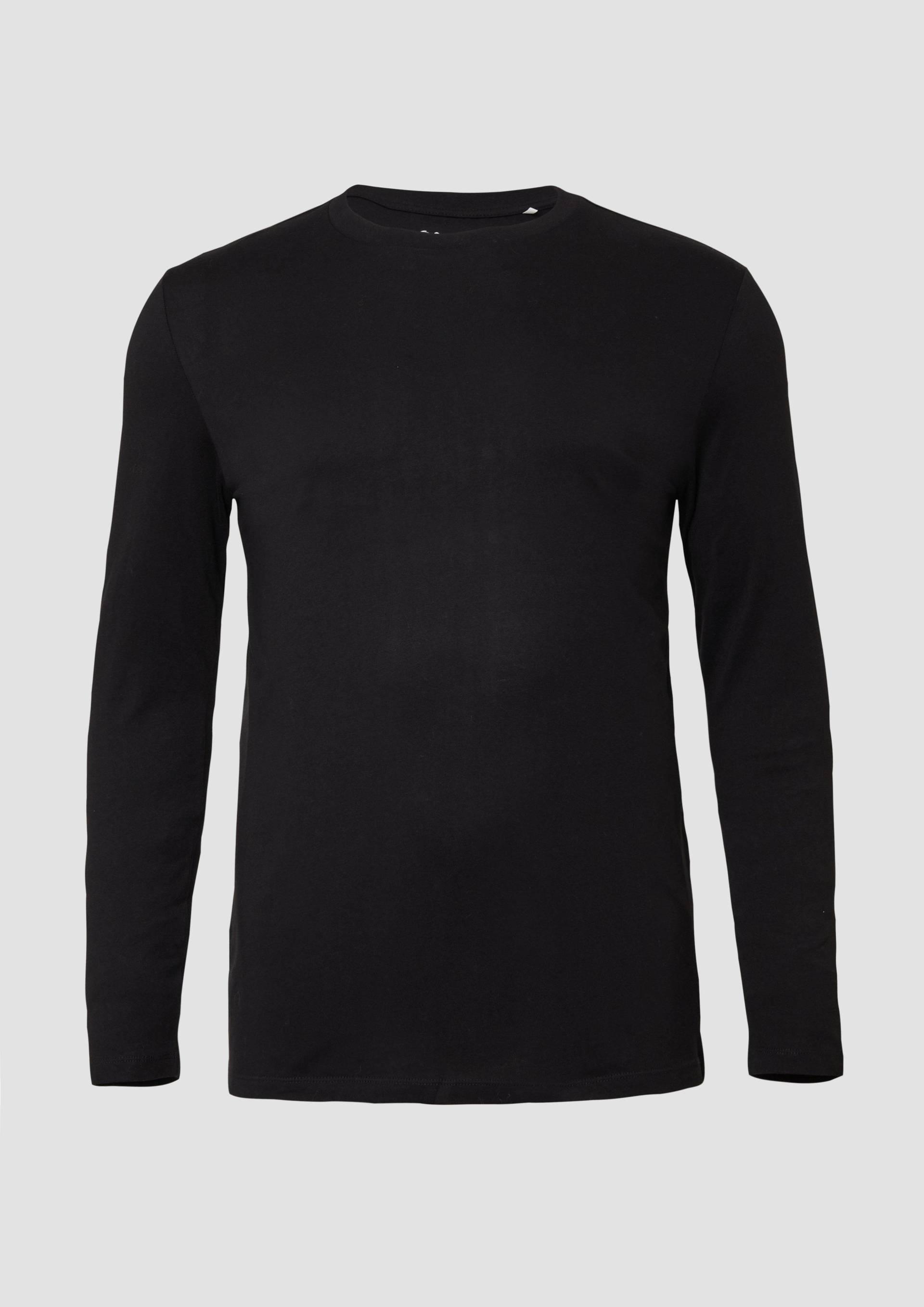 s.Oliver - Weiches Langarmshirt aus Baumwolle, Herren, schwarz von s.Oliver