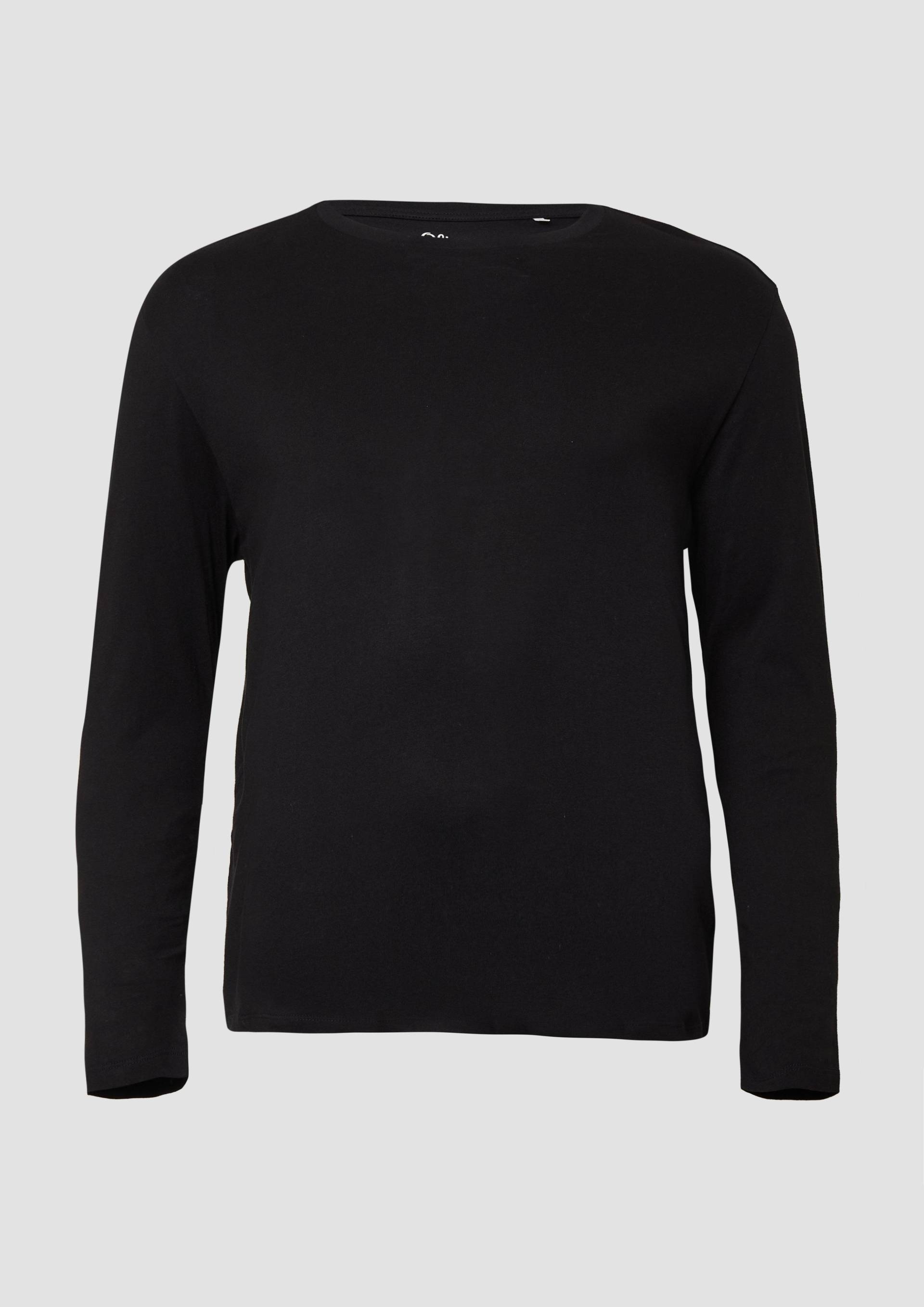 s.Oliver - Weiches Langarmshirt aus Baumwolle, Herren, schwarz von s.Oliver