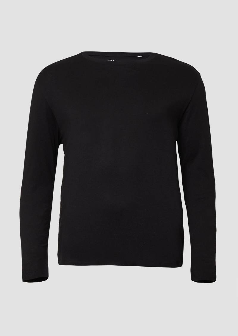s.Oliver - Weiches Langarmshirt aus Baumwolle, Herren, schwarz von s.Oliver