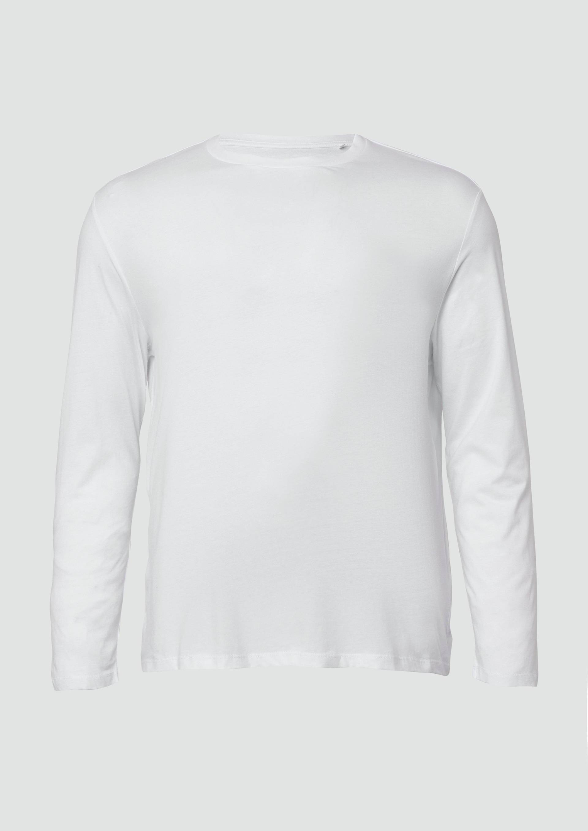 s.Oliver - Weiches Langarmshirt aus Baumwolle, Herren, weiß von s.Oliver