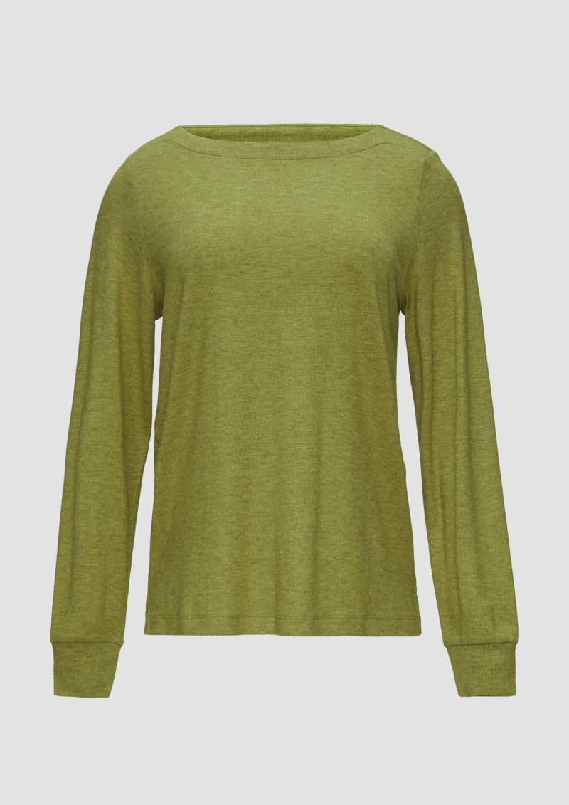 s.Oliver - Weiches Longsleeve aus Jerseystrick, Damen, Grün von s.Oliver