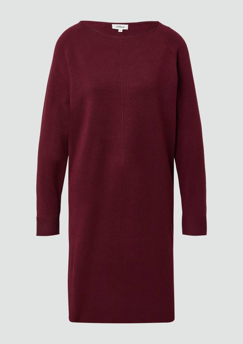 s.Oliver - Weiches Feinstrickkleid aus Viskosemix, Damen, rot von s.Oliver
