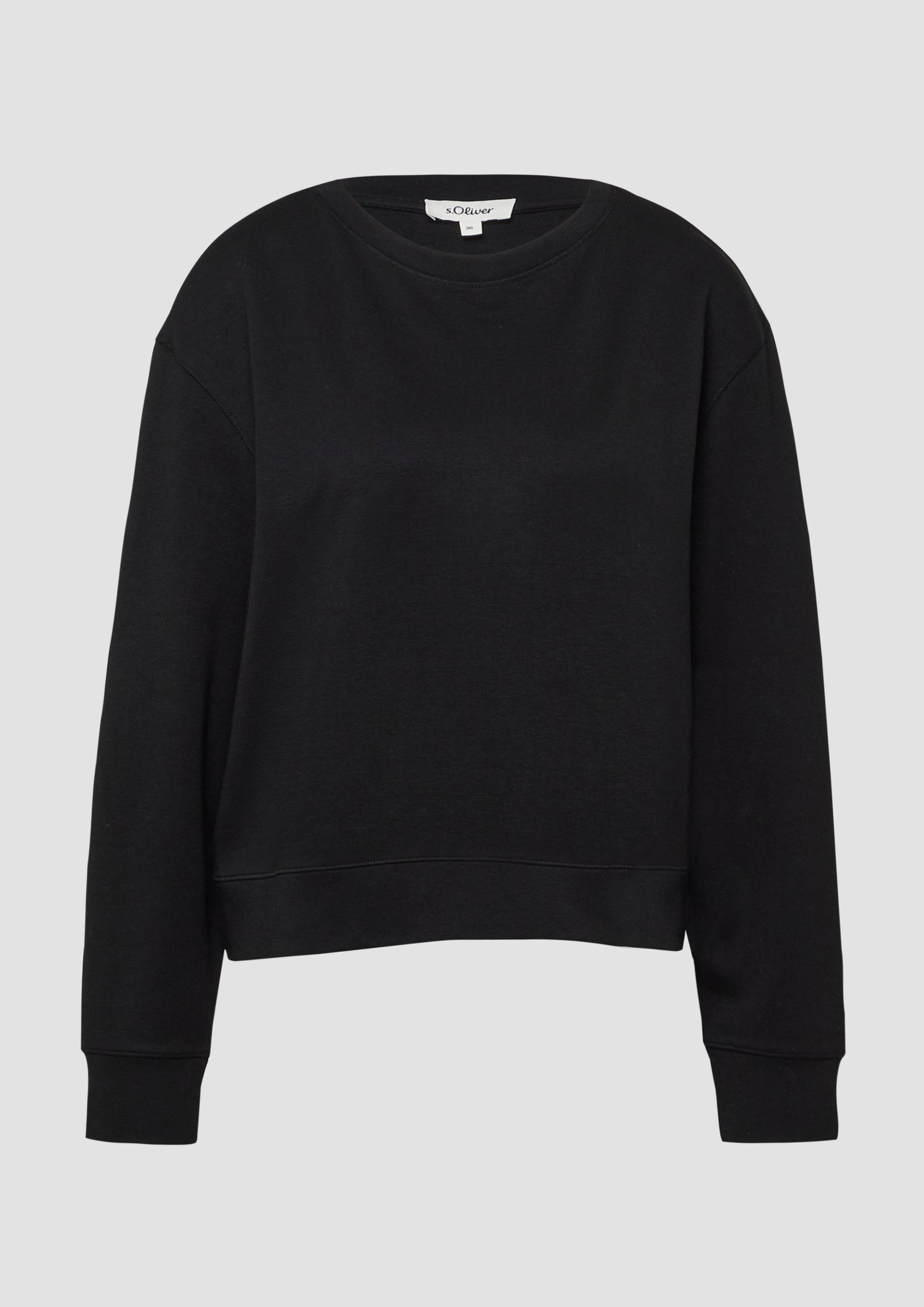 s.Oliver - Weiches Sweatshirt im Relaxed Fit aus Baumwollmix, Damen, schwarz von s.Oliver