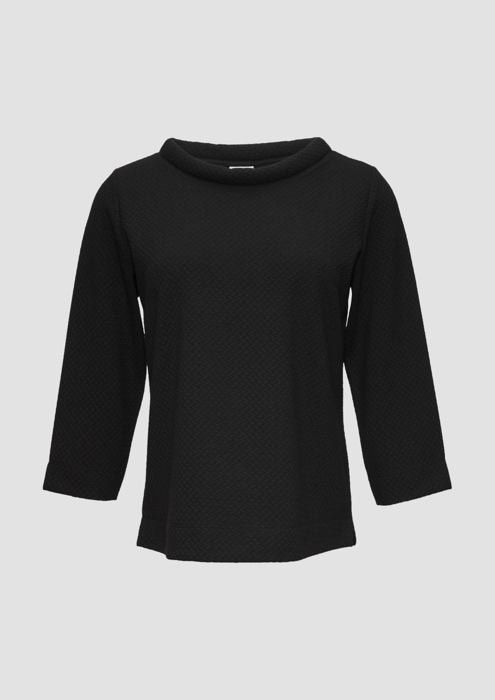 s.Oliver - Strukturiertes Sweatshirt mit Rundhalsausschnitt, Damen, schwarz s.Oliver - Strukturiertes Sweatshirt mit Rundhalsausschnitt, Damen, schwarz von s.Oliver